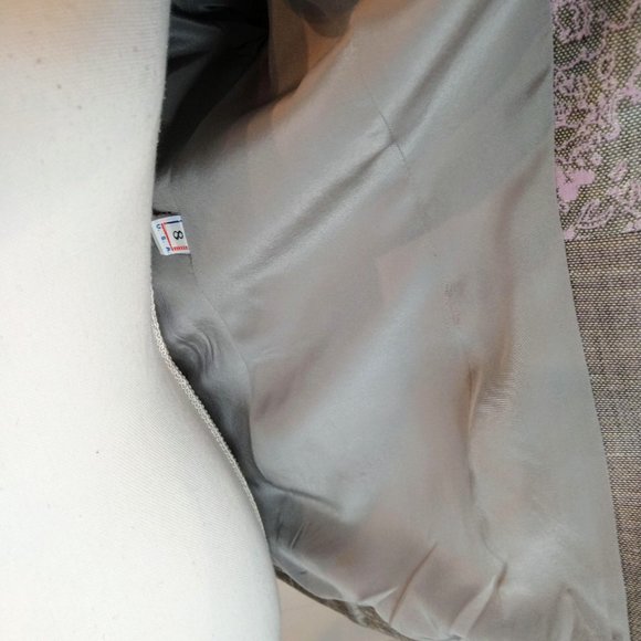 Woman's Lourdes Chavez Lavender and Gray Floral Wool Blazer- Size 8 - Picture 9 of 12